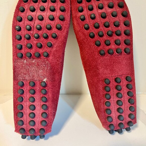 Sam & Libby Red Suede Loafers Size 7.5 - Picture 13 of 13